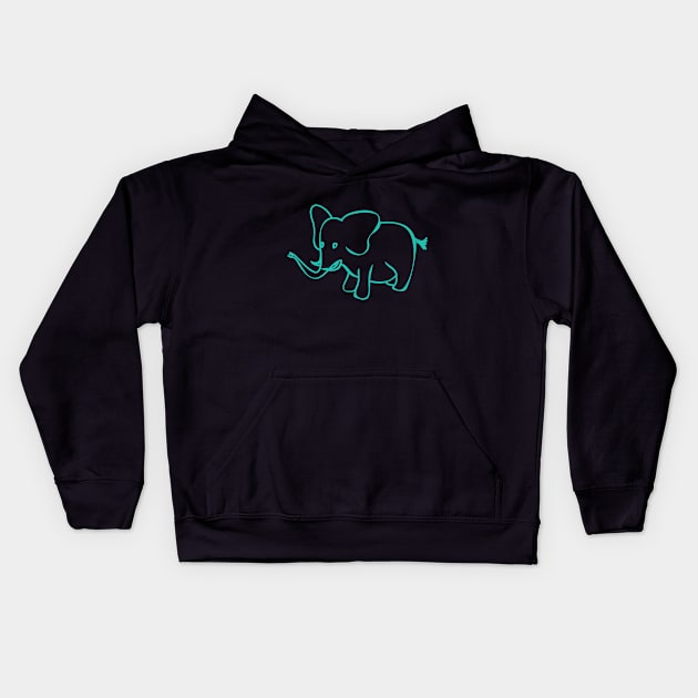 Elegant Elephant Kids Hoodie by Merchenland